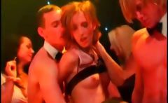 Strippers get cock sucked at orgy